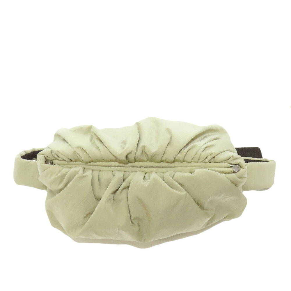 BOTTEGAVENETA Sling bag Nylon beige Bolsa Women Used Authentic