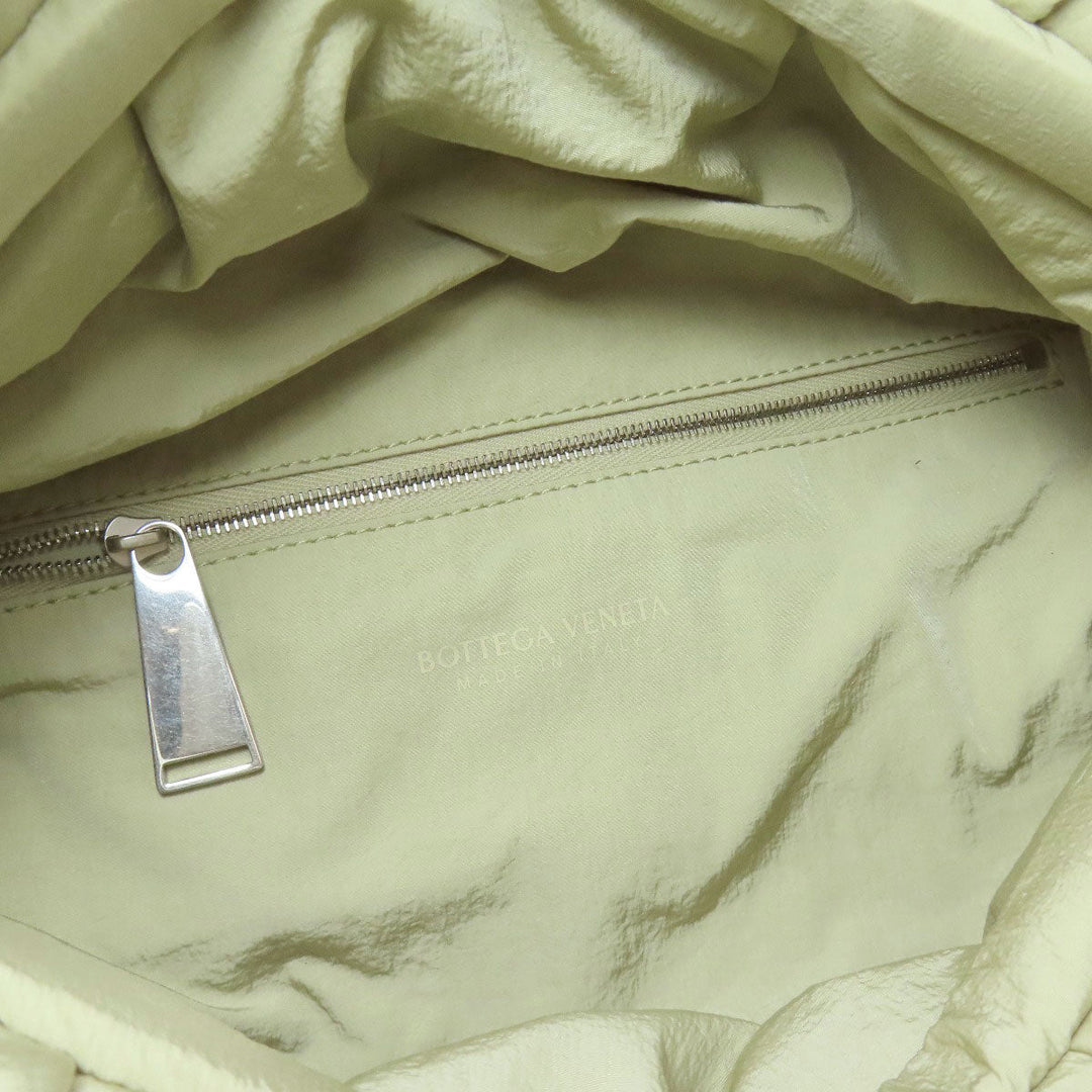 BOTTEGAVENETA Sling bag Nylon beige Bolsa Women Used Authentic