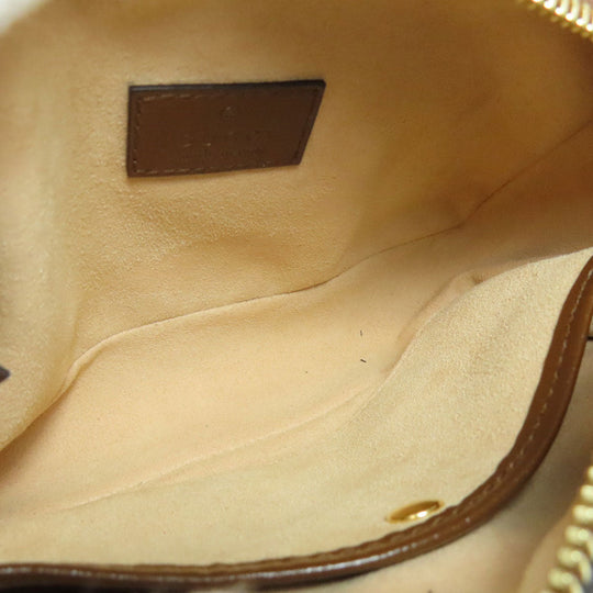 GUCCI Shoulder Bag 658572 PVC Brown GG Supreme Women Used Authentic