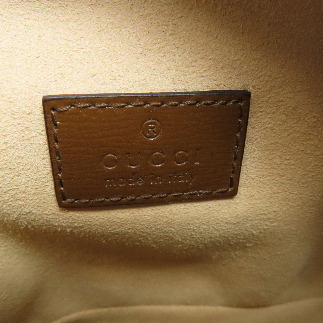 GUCCI Shoulder Bag 658572 PVC Brown GG Supreme Women Used Authentic