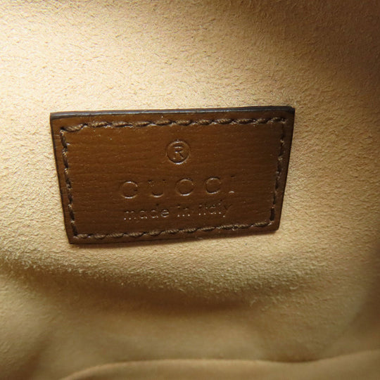 GUCCI Shoulder Bag 658572 PVC Brown GG Supreme Women Used Authentic
