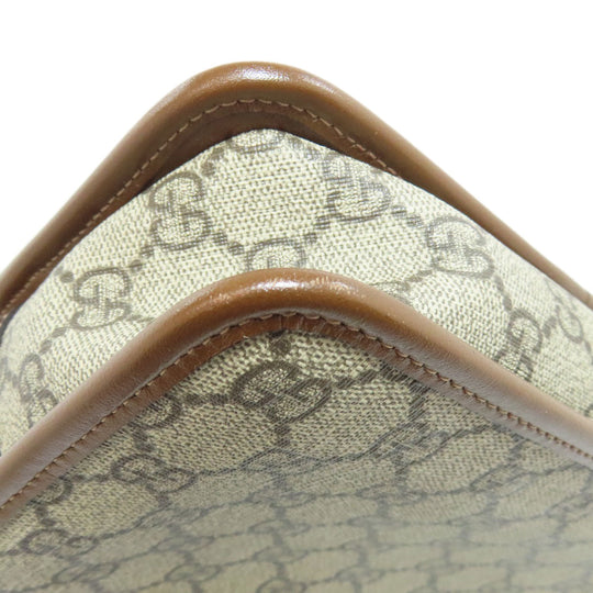 GUCCI Shoulder Bag 658572 PVC Brown GG Supreme Women Used Authentic