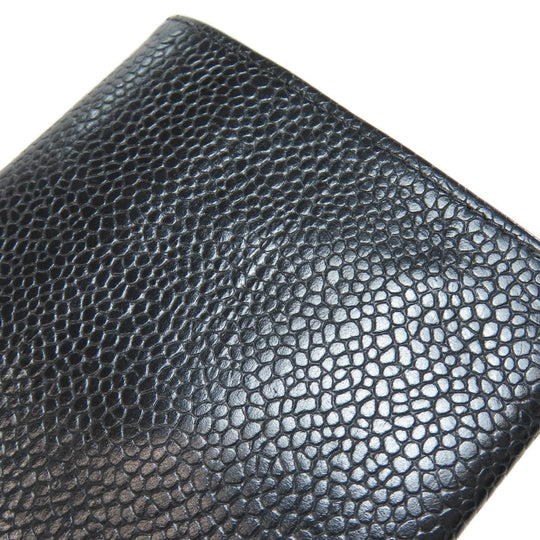 CHANEL Coin case Caviar skin black COCO Mark Gold Metal