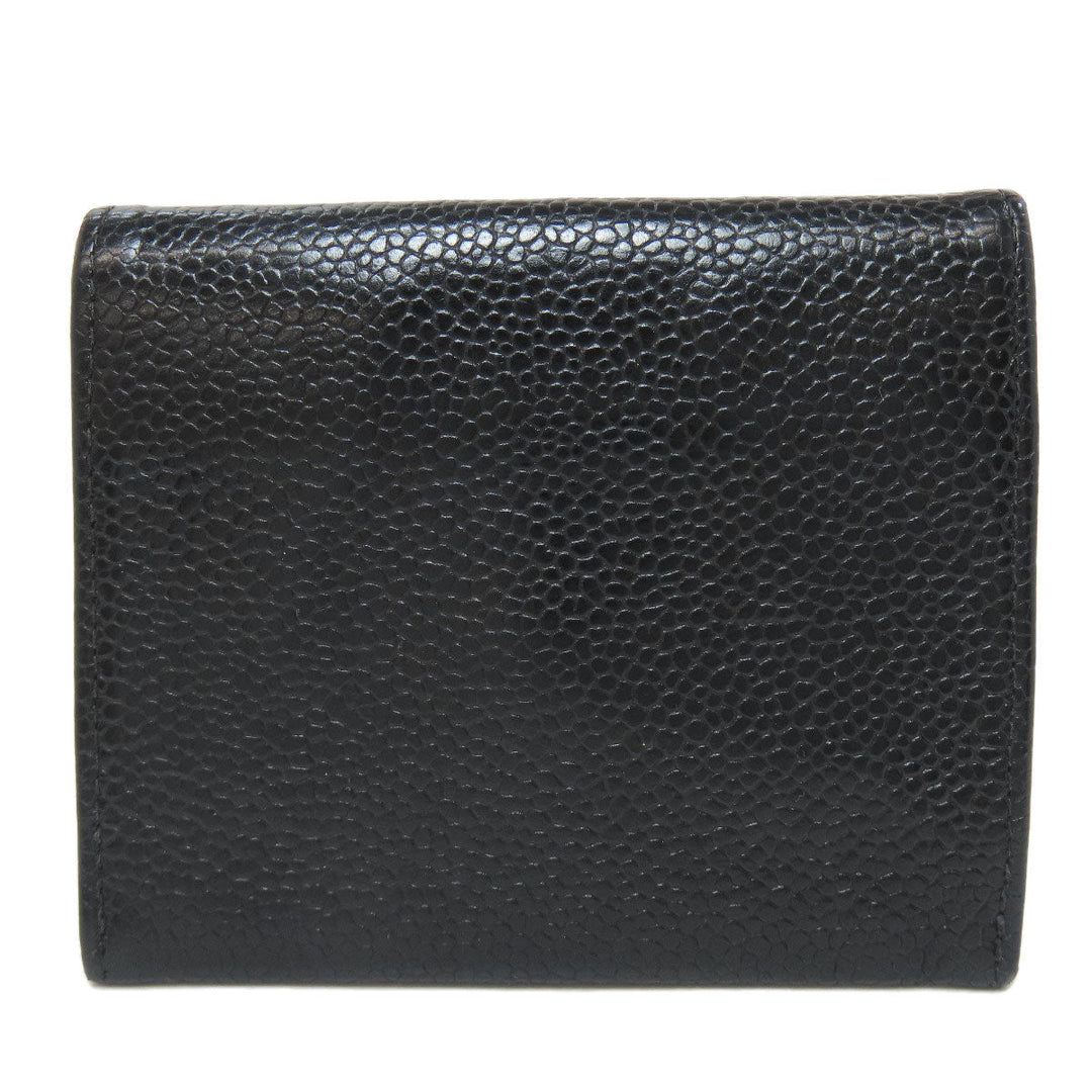 CHANEL Coin case Caviar skin black COCO Mark Gold Metal