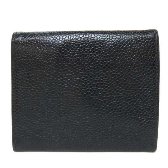 CHANEL Coin case Caviar skin black COCO Mark Gold Metal