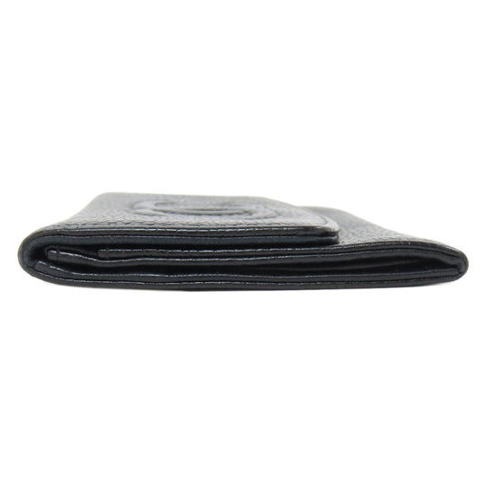 CHANEL Coin case Caviar skin black COCO Mark Gold Metal