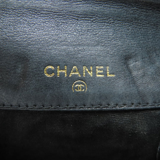 CHANEL Coin case Caviar skin black COCO Mark Gold Metal