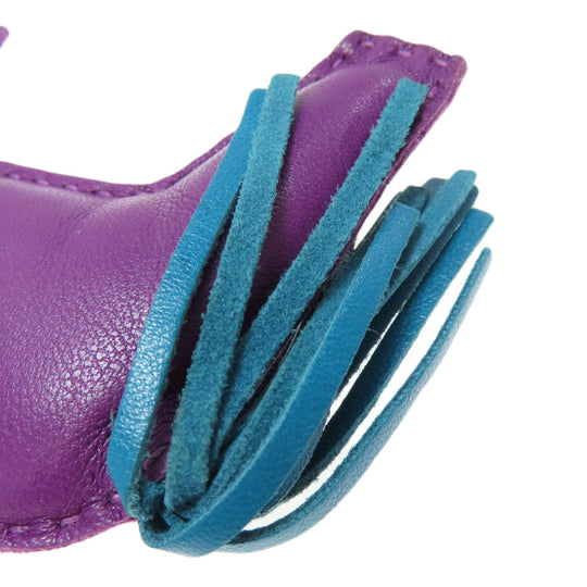 HERMES key ring Anyo Miro purple Rodeo Charm MM Women Used Authentic
