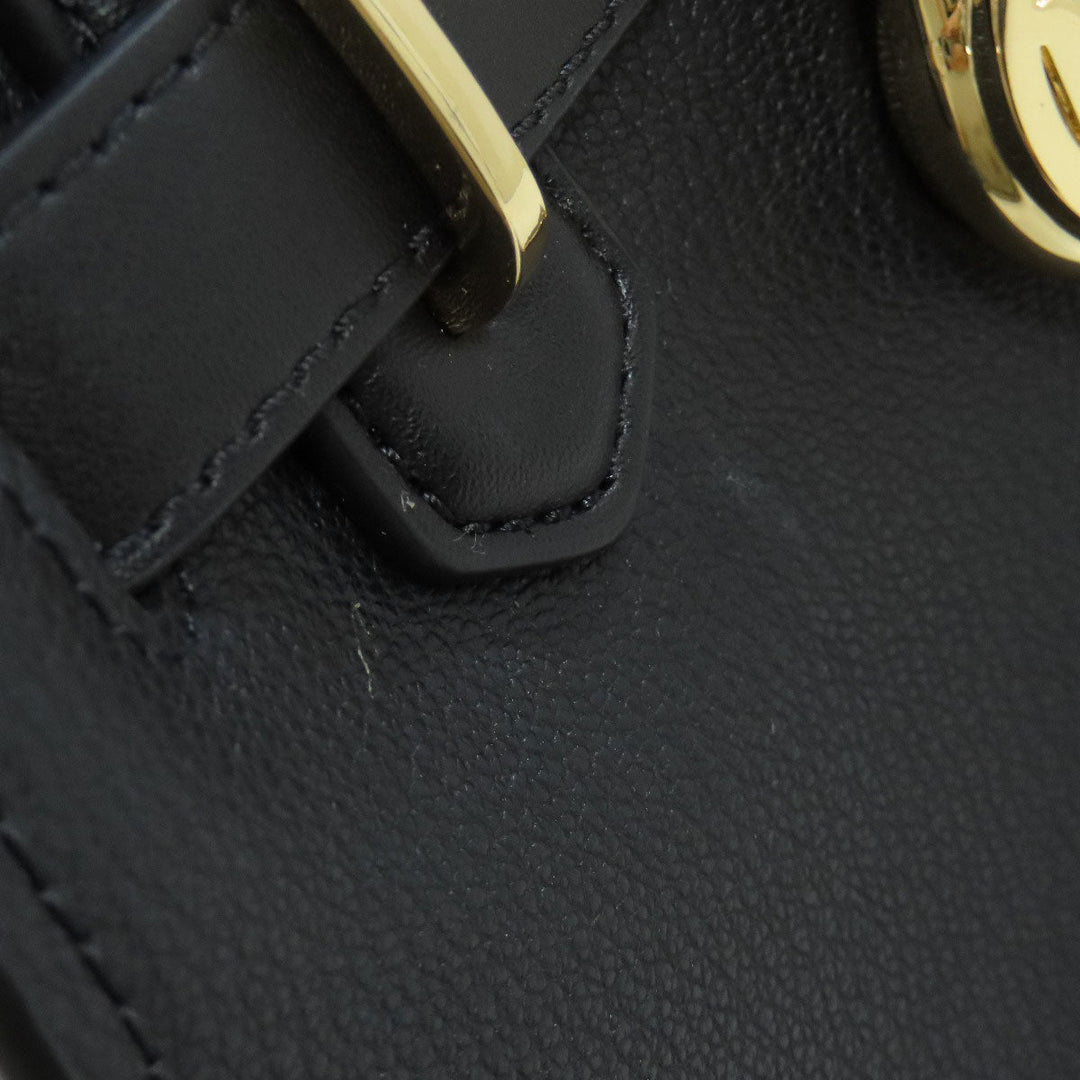 MICHAEL KORS Handbag leather black Hamilton Satchel Small 2WAY Women Used Authentic