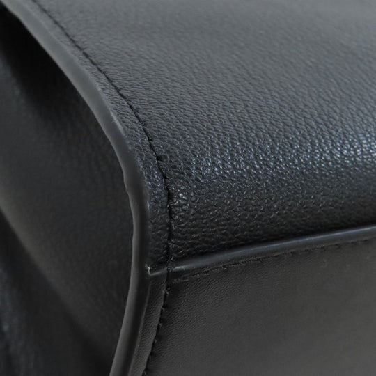 MICHAEL KORS Handbag leather black Hamilton Satchel Small 2WAY Women Used Authentic