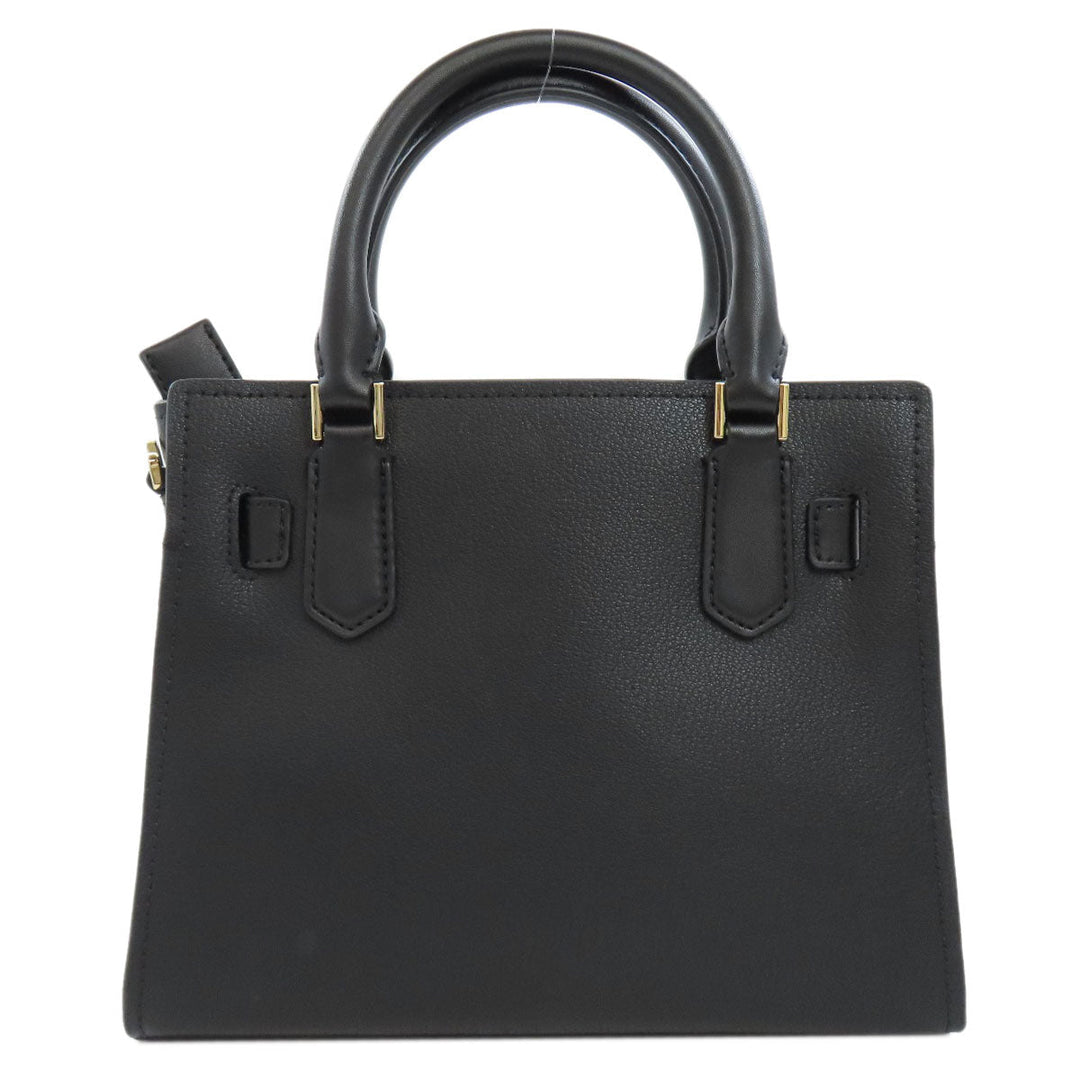 MICHAEL KORS Handbag leather black Hamilton Satchel Small 2WAY Women Used Authentic