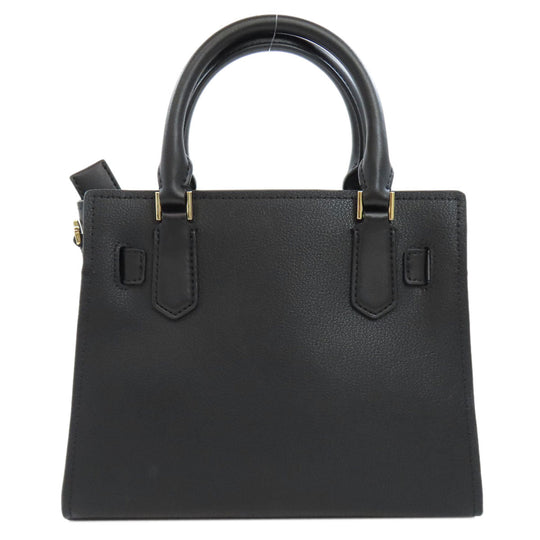 MICHAEL KORS Handbag leather black Hamilton Satchel Small 2WAY Women Used Authentic