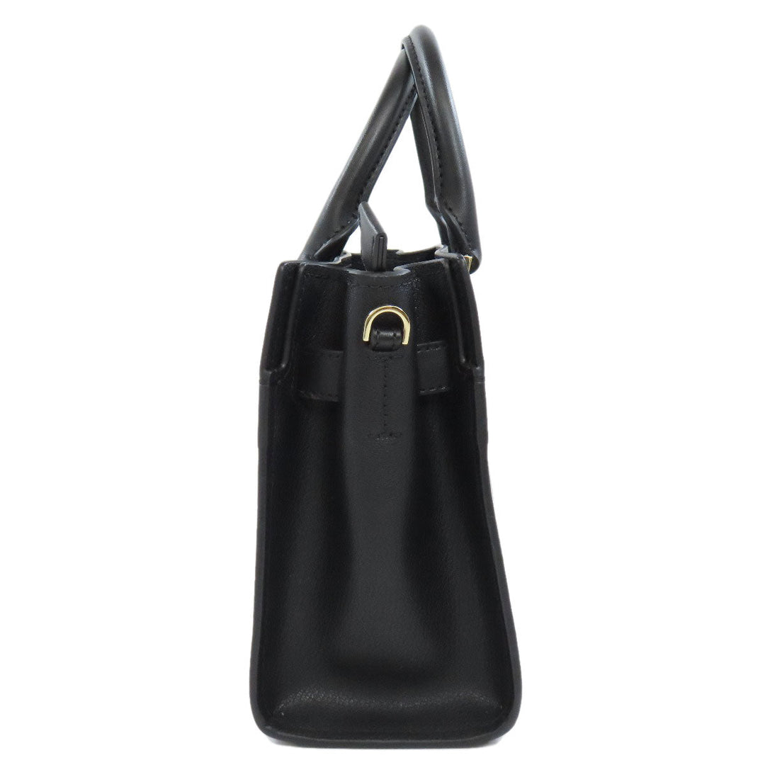 MICHAEL KORS Handbag leather black Hamilton Satchel Small 2WAY Women Used Authentic