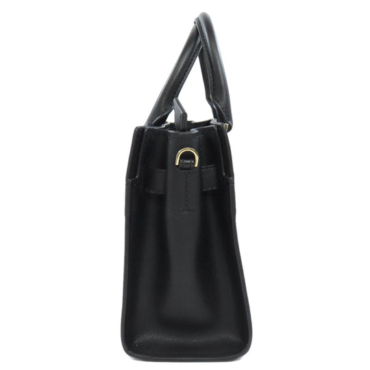 MICHAEL KORS Handbag leather black Hamilton Satchel Small 2WAY Women Used Authentic