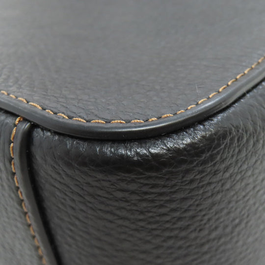 COACH Shoulder Bag CH252 leather black Logan Messenger Women Used Authentic