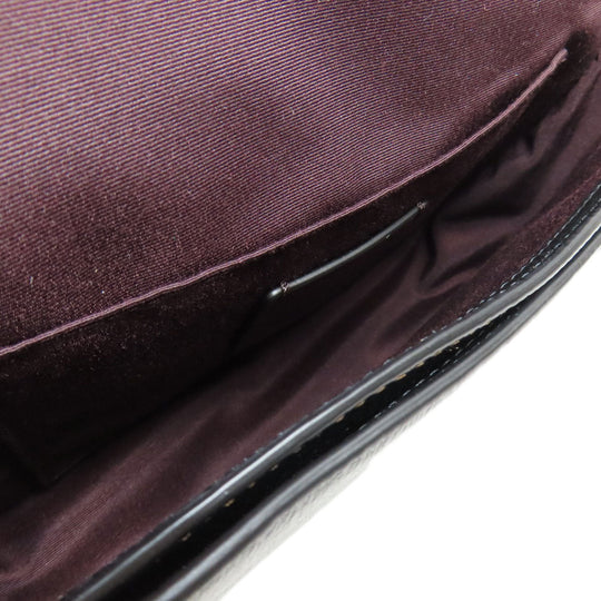 COACH Shoulder Bag CH252 leather black Logan Messenger Women Used Authentic