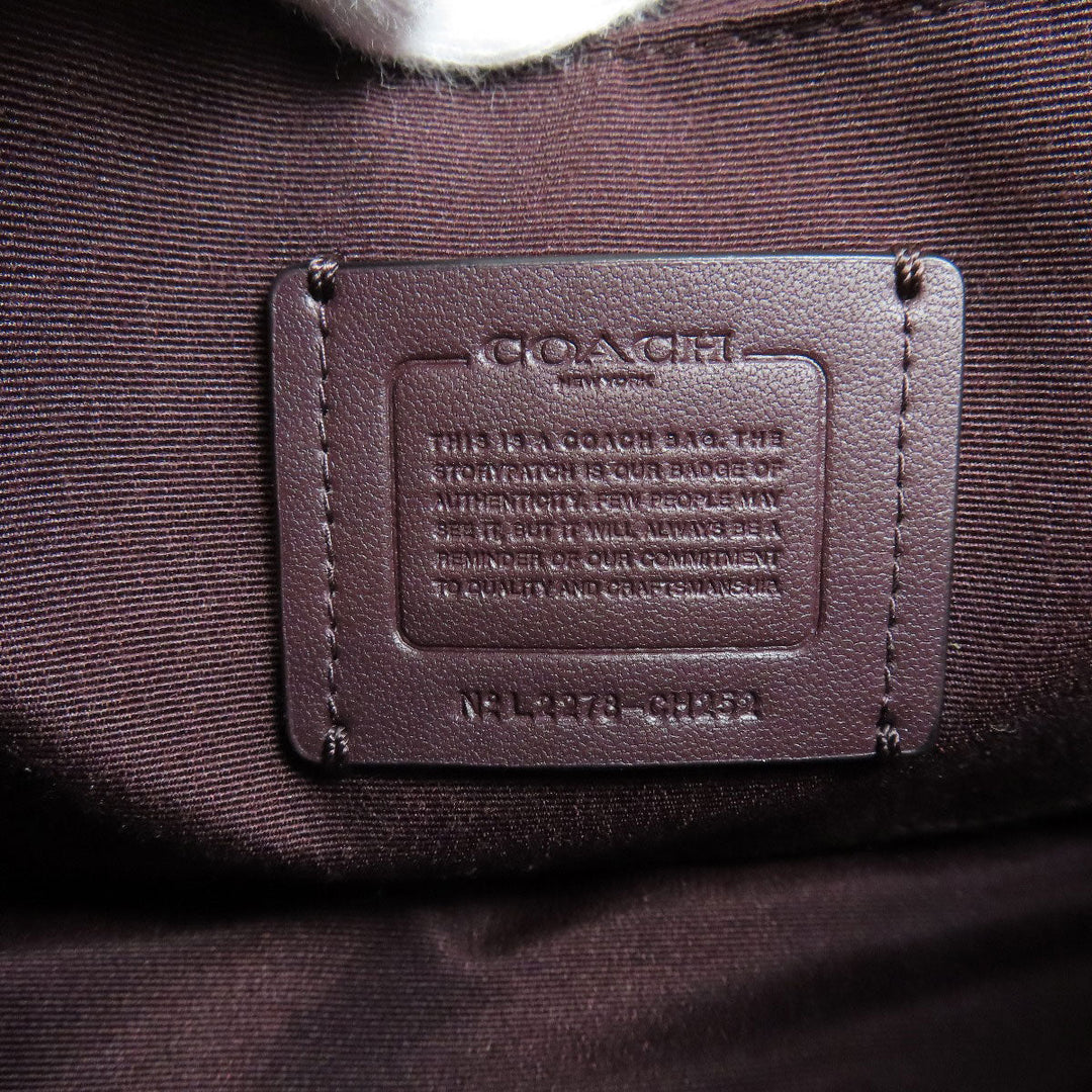 COACH Shoulder Bag CH252 leather black Logan Messenger Women Used Authentic