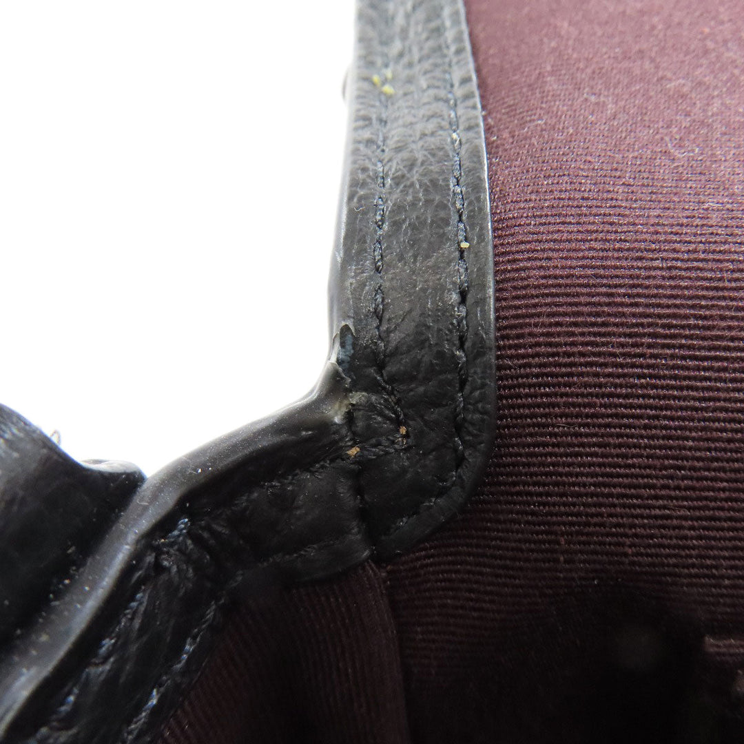 COACH Shoulder Bag CH252 leather black Logan Messenger Women Used Authentic