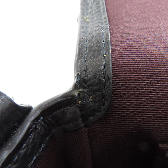 COACH Shoulder Bag CH252 leather black Logan Messenger Women Used Authentic