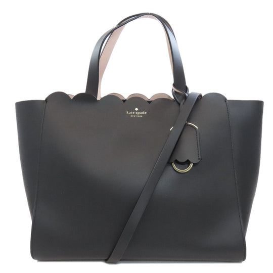 Kate Spade Tote Bag leather black 2WAY Women Used Authentic