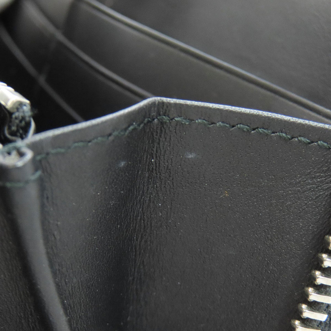 LOEWE Long Wallet Purse Calfskin black Puzzle Zip Around Paula's Ibiza collaboration Women Used Authentic