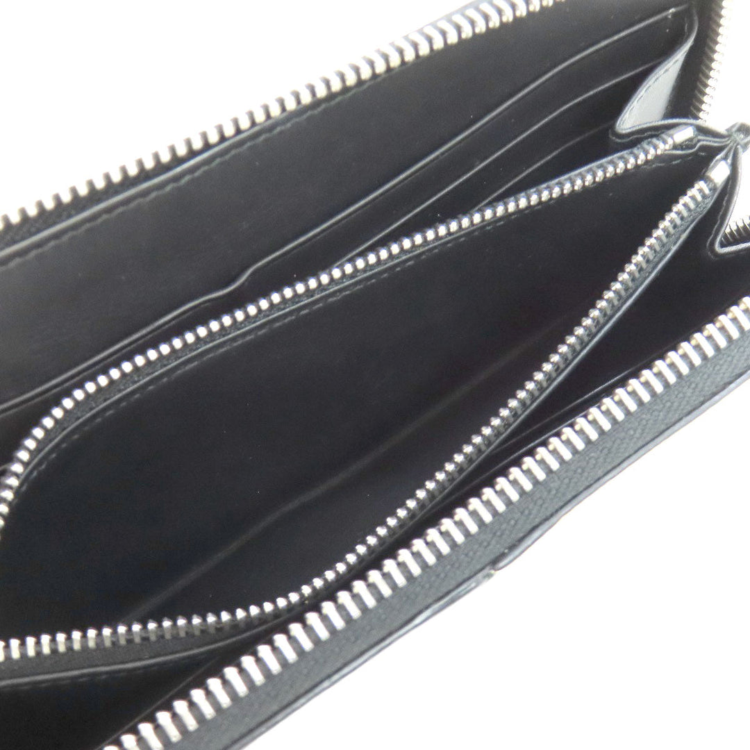 LOEWE Long Wallet Purse Calfskin black Puzzle Zip Around Paula's Ibiza collaboration Women Used Authentic