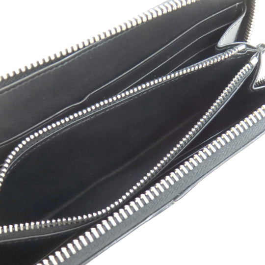 LOEWE Long Wallet Purse Calfskin black Puzzle Zip Around Paula's Ibiza collaboration Women Used Authentic