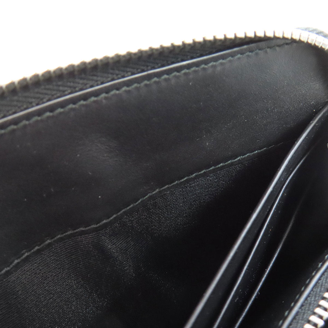LOEWE Long Wallet Purse Calfskin black Puzzle Zip Around Paula's Ibiza collaboration Women Used Authentic
