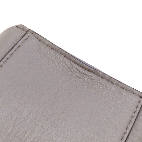 LOEWE Shoulder Bag Calfskin gray logo Women Used Authentic