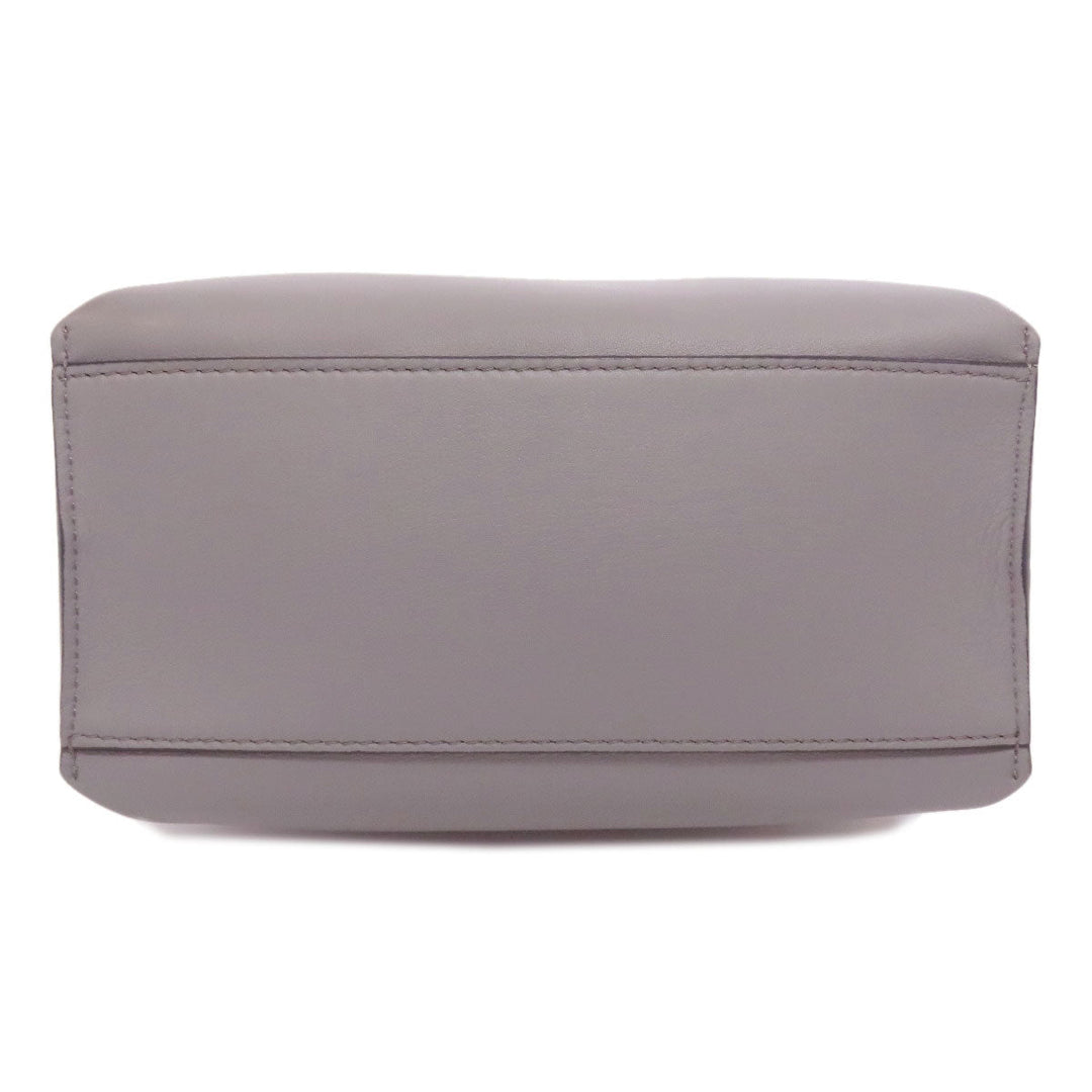 LOEWE Shoulder Bag Calfskin gray logo Women Used Authentic