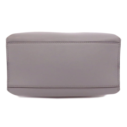LOEWE Shoulder Bag Calfskin gray logo Women Used Authentic