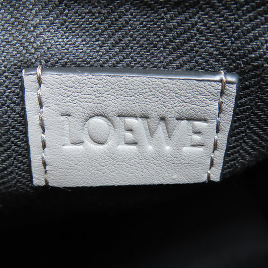 LOEWE Shoulder Bag Calfskin gray logo Women Used Authentic