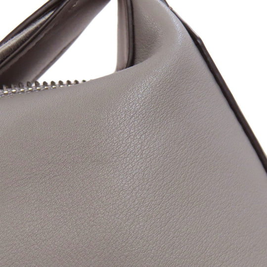 LOEWE Shoulder Bag Calfskin gray logo Women Used Authentic