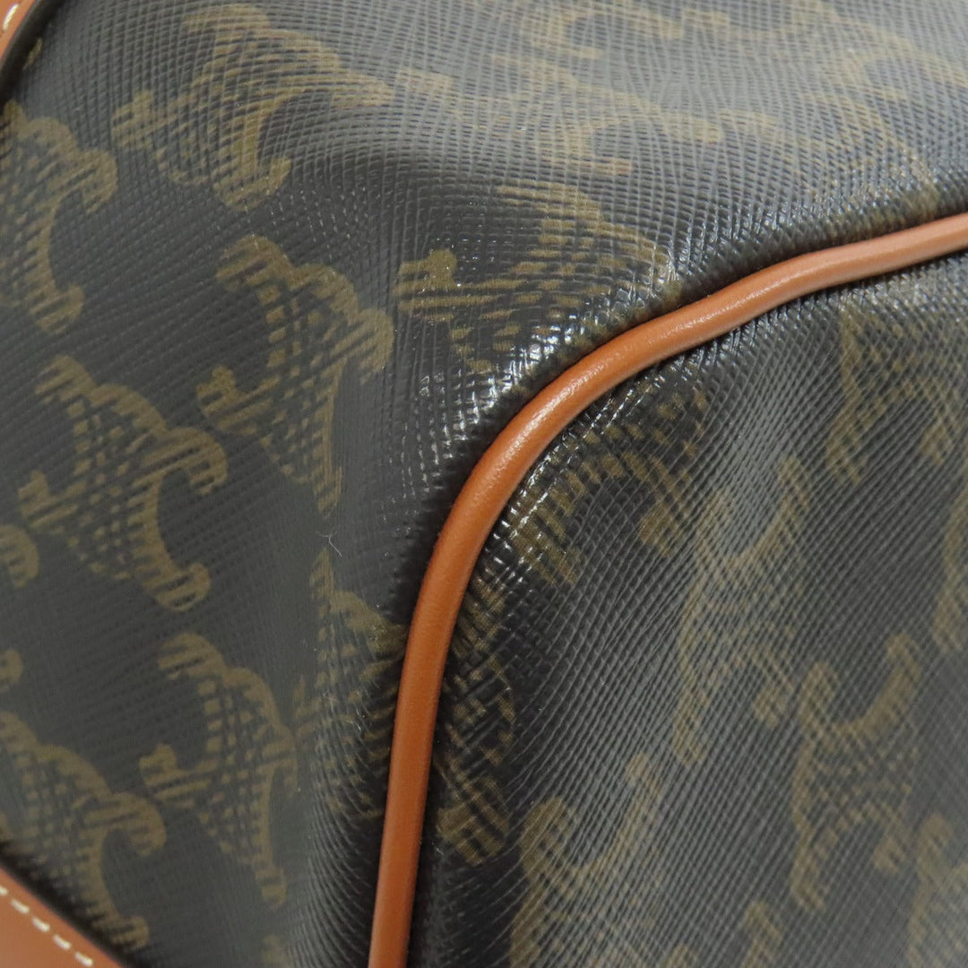 CELINE Boston Duffel bag leather Brown Macadam Pattern 2WAY