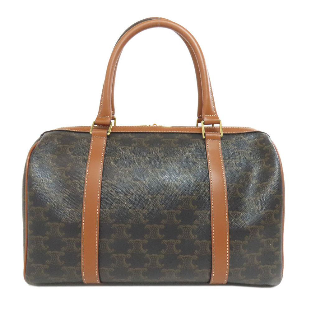 CELINE Boston Duffel bag leather Brown Macadam Pattern 2WAY