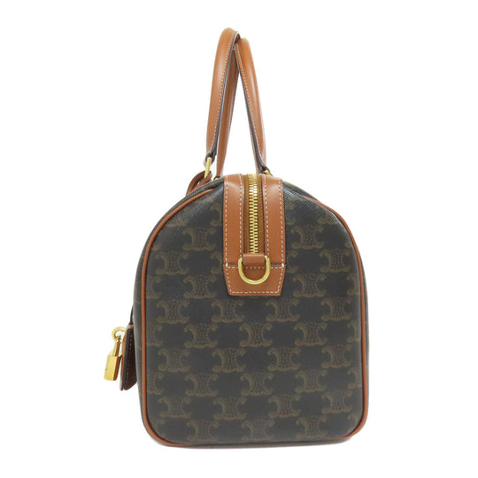 CELINE Boston Duffel bag leather Brown Macadam Pattern 2WAY