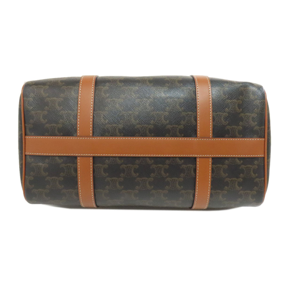 CELINE Boston Duffel bag leather Brown Macadam Pattern 2WAY