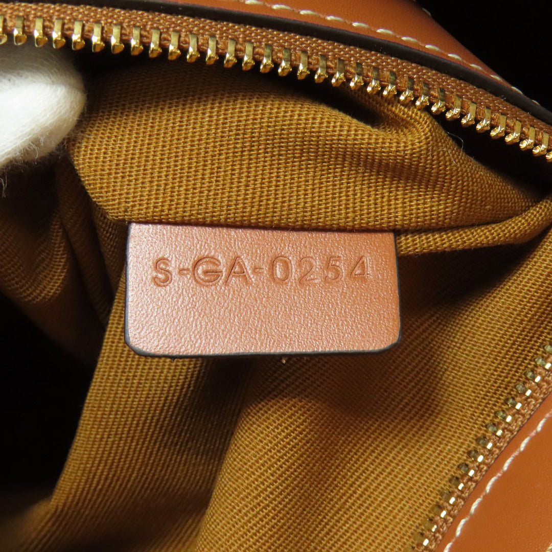 CELINE Boston Duffel bag leather Brown Macadam Pattern 2WAY