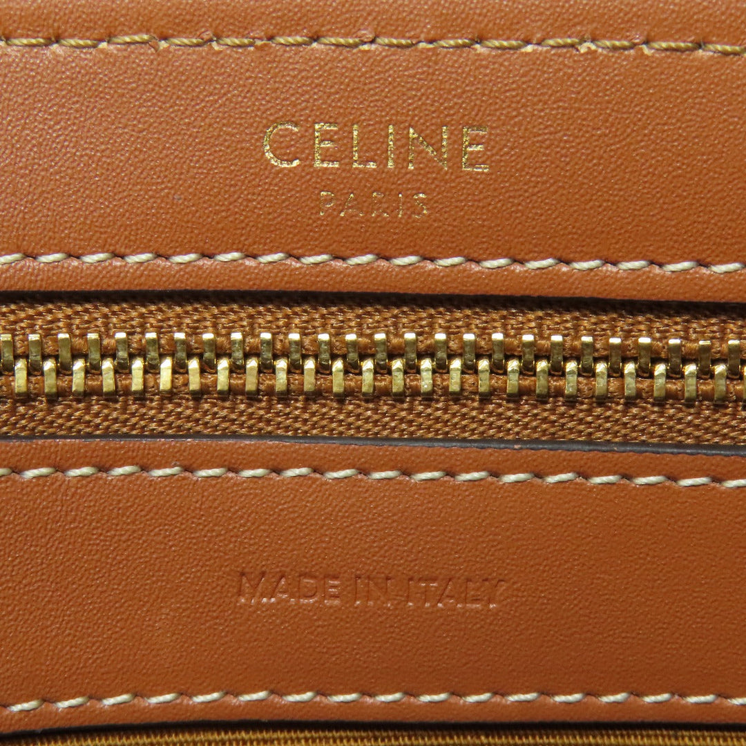 CELINE Boston Duffel bag leather Brown Macadam Pattern 2WAY