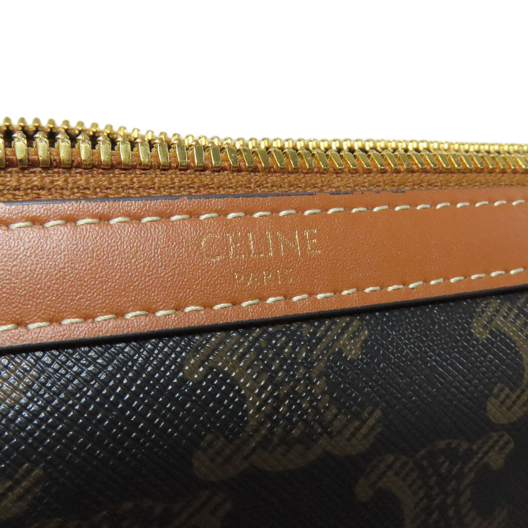 CELINE Boston Duffel bag leather Brown Macadam Pattern 2WAY