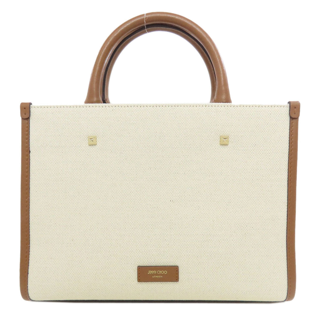 JIMMY CHOO Handbag canvas white 2WAY