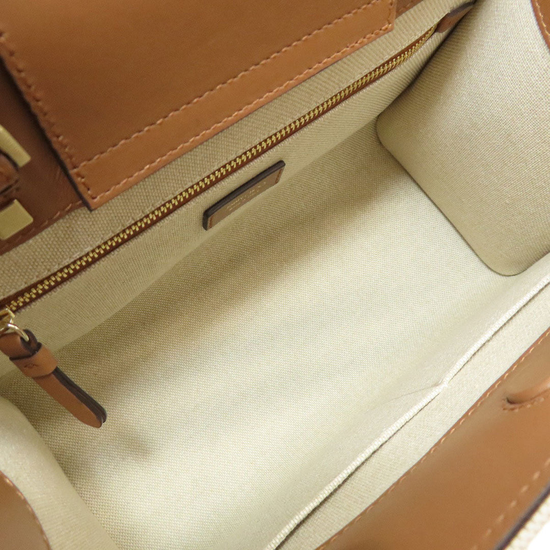 JIMMY CHOO Handbag canvas white 2WAY