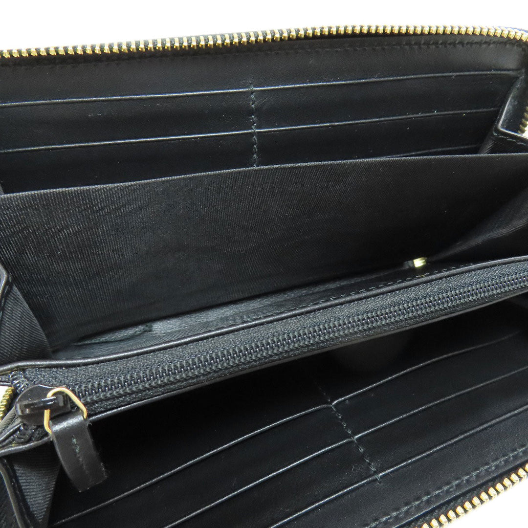 GUCCI Long Wallet Purse 453393 leather black Jumbo GG Women Used Authentic