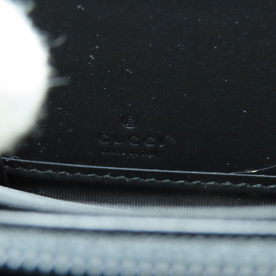 GUCCI Long Wallet Purse 453393 leather black Jumbo GG Women Used Authentic