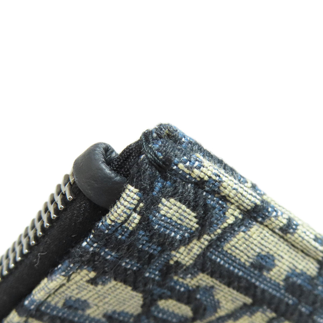 Christian Dior Clutch bag canvas Navy Trotter Pattern Women Used Authentic