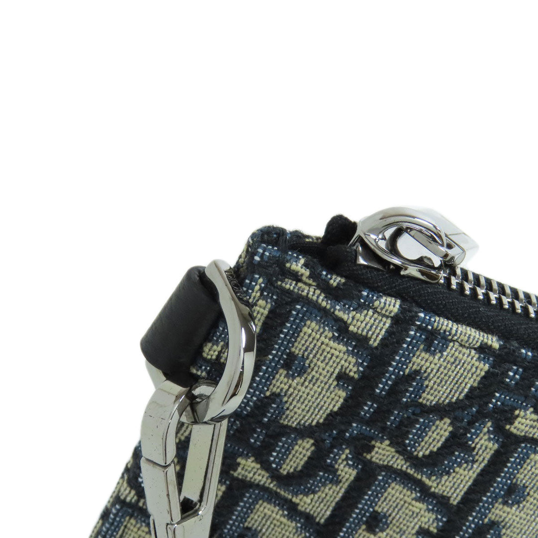 Christian Dior Clutch bag canvas Navy Trotter Pattern Women Used Authentic