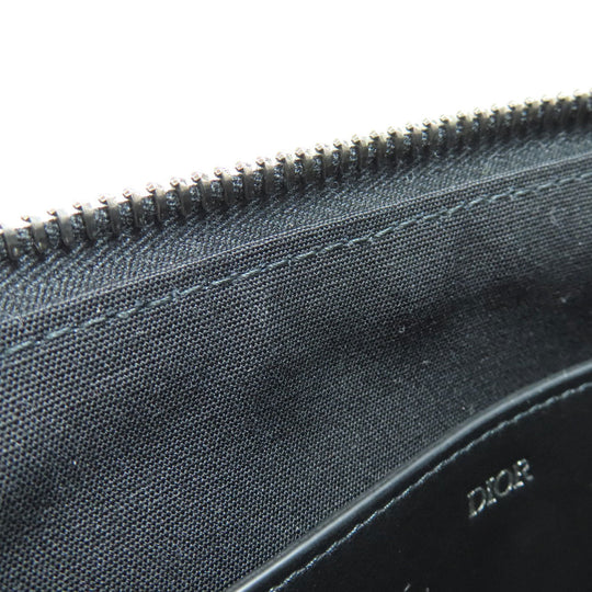 Christian Dior Clutch bag canvas Navy Trotter Pattern Women Used Authentic