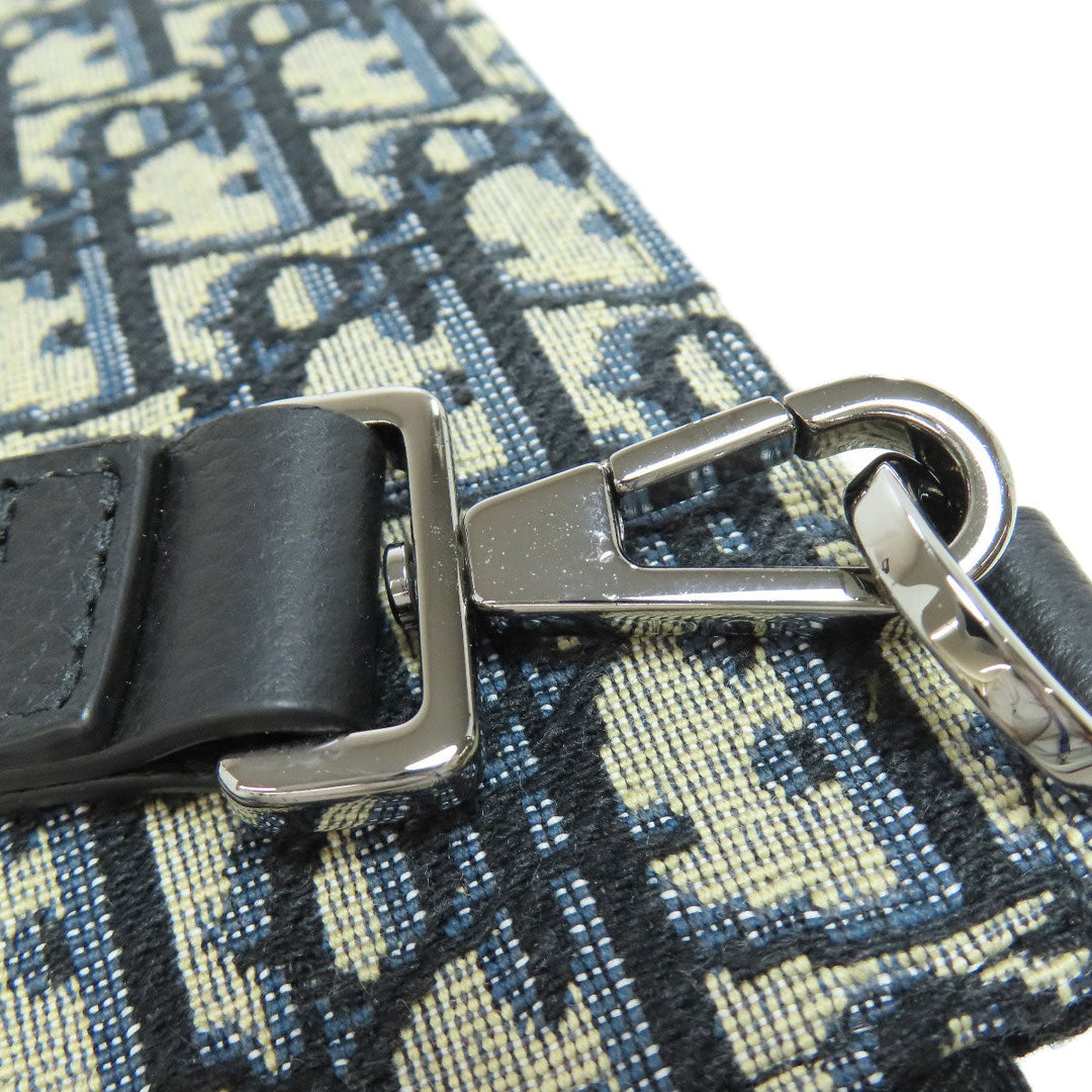 Christian Dior Clutch bag canvas Navy Trotter Pattern Women Used Authentic