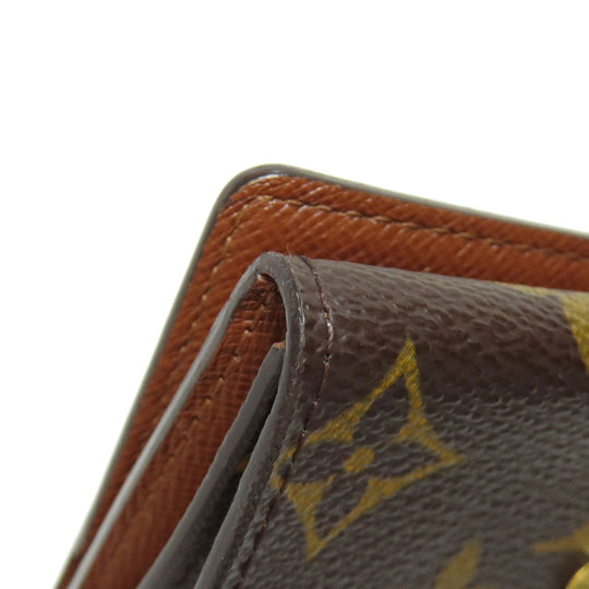 LOUIS VUITTON Coin case M61927 Monogram canvas Brown Ludlow Women Used Authentic