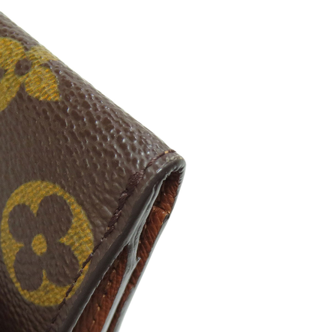 LOUIS VUITTON Coin case M61927 Monogram canvas Brown Ludlow Women Used Authentic